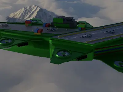 Flying Military Ship 3D model by militarymodels99