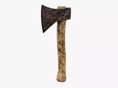 Post Apocalyptic Old Axe Low-poly 3D model