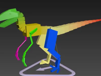 Raptor dinosaur 3D model buy