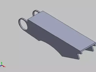 solidtutorial008 piece of metal with hole in it Free 3D model