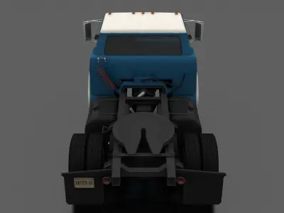 C-Series C-800 Semi Truck 1970 Low-poly 3D model