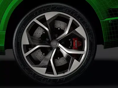 Audi RS Q8 2020 wheel 3D model