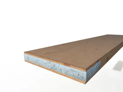 Scaffolding boards pack mixed sizes Low-poly 3D model