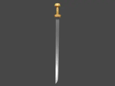 Langsax sword Low-poly 3D model