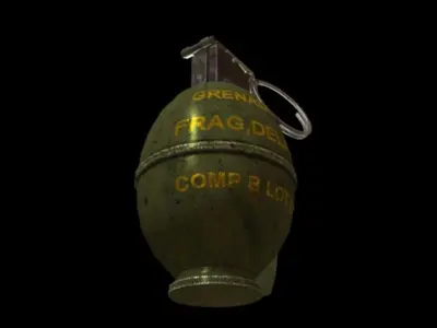 MP26 grenade WW2 Low-poly 3D model