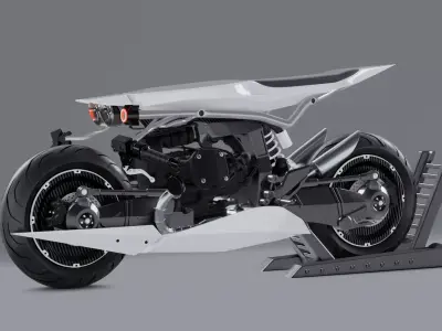 Futuristic Sci-Fi Bike 3D model