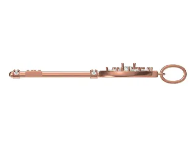 Antique Diamond Key Pendant 3D print model