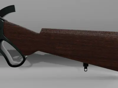 Rifle gun Low-poly 3D model purchase