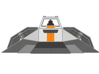 Starwars  Snowspeeder scale 1 in 87 3D print model 3D print model