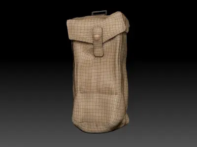 Military bag for grenades 38 Low-poly 3D model
