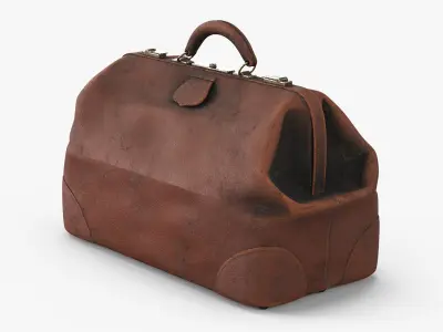 Shabby Leather Bag Brown 3D model