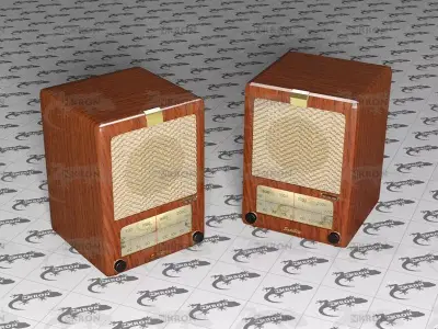 Old radio Free low-poly 3D model