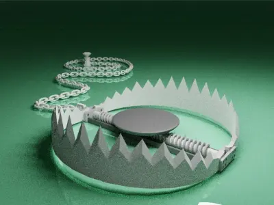 Bear Trap 3D model Low-poly 3D model