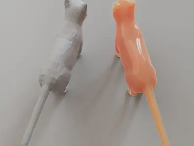 Low Poly Cat Animal  Low-poly 3D model