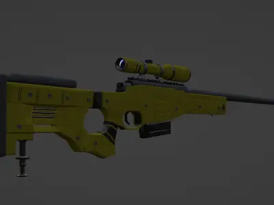 AWP-AWM Lapua 338 ARMA 2 DAYZ INSPIRED Low-poly 3D model