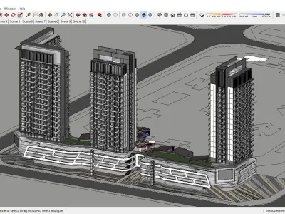 Sketchup Commercial Complex M10 3D model