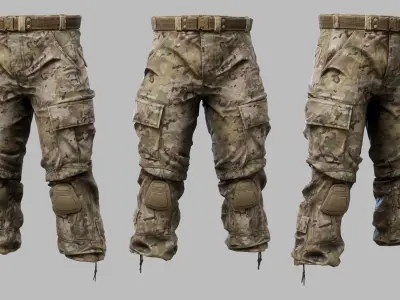 Tactical Pant Low-poly 3D model