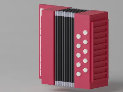 Cartoon Accordion 3D model