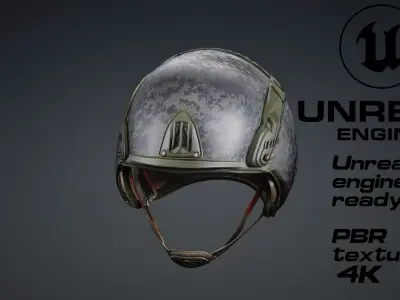 Military helmet PBR 4k  Low-poly 3D model