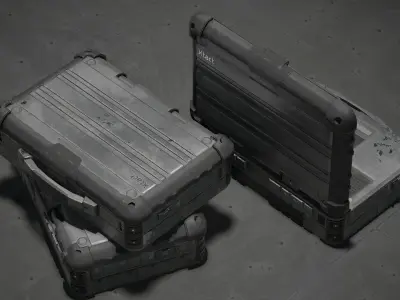 Game Ready Military Laptop Low-poly 3D model