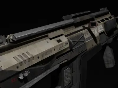 Sci-fi Assault Rifle  Game Ready  - R101 Low-poly 3D model