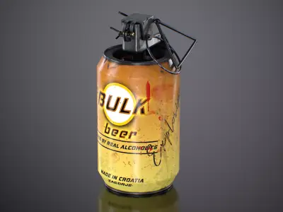 Beer Can Grenade Low-poly 3D model