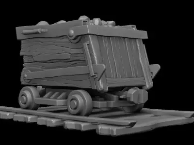Mining wagon 3D print model