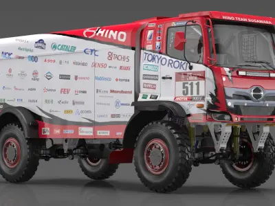 Hino Motors Dakar Rally Truck 3D model