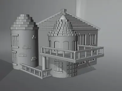house 3d  Free low-poly 3D model