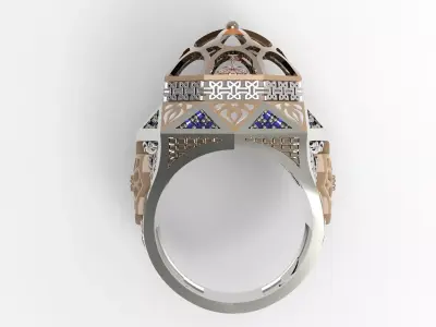 Hagia Sophia Inspired Architectural Dome Ring  3DM Model 3D model