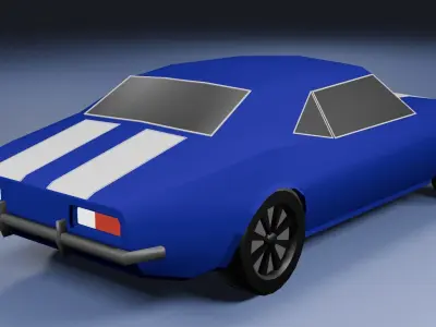 Muscle Cars - Low Poly Free low-poly 3D model