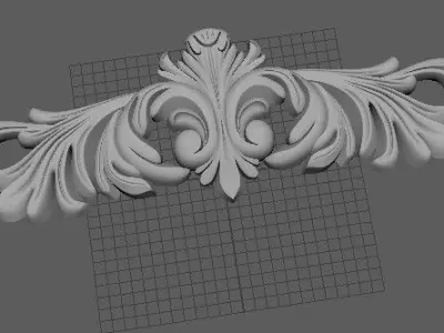 dekor ornate scroll 3D model