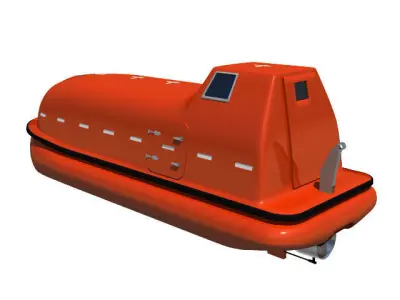 Lifeboat orange 3D model