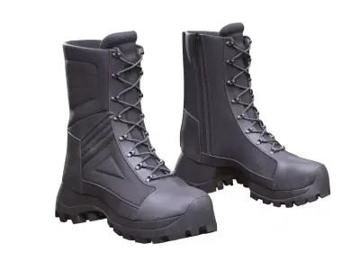 Military Boots Low-poly 3D model order
