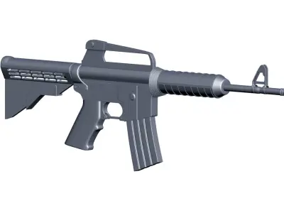  military firearms Low-poly 3D model