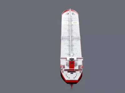 Modern Oil Tanker Vessel Low-poly 3D model
