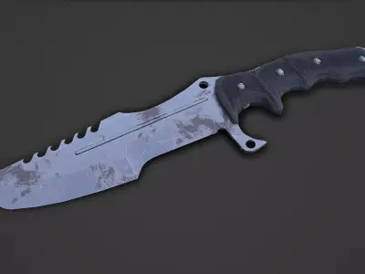 Combat Knife Low-poly 3D model get
