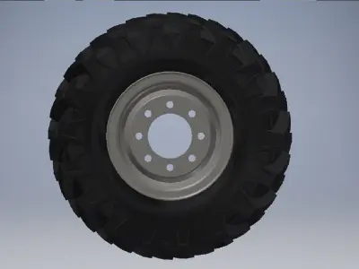  vehicle tire and wheel packages 3D model
