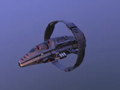 Space Ship Fighter Low-poly 3D model purchase