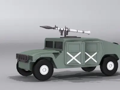m1025-humvee  Low-poly 3D model