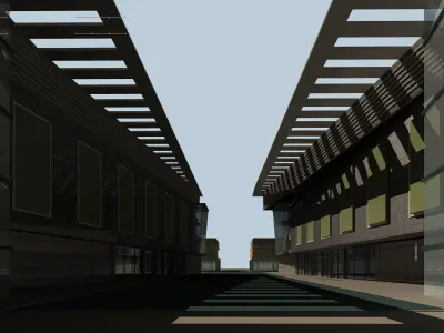 Architecture shopping mall 3D model