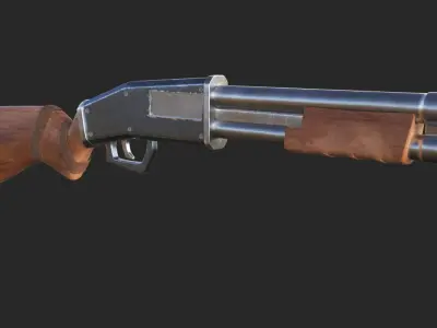 Stylized Shotgun 3D model purchase