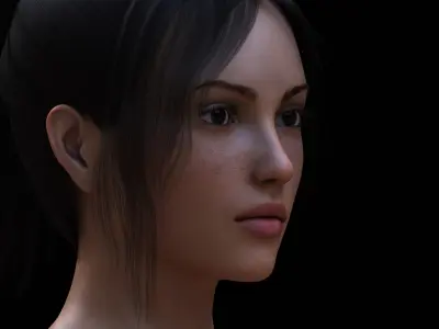 Realistic Woman Naked with Tan lines 3D model