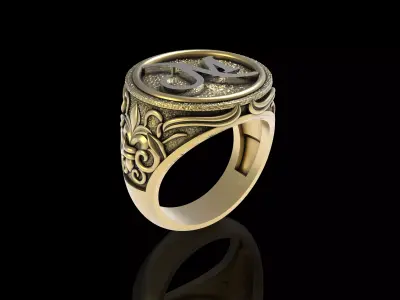 Letter Design Ring 3D print model