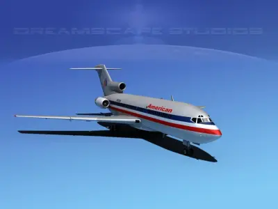 Boeing 727-100 American Airlines 3 3D model