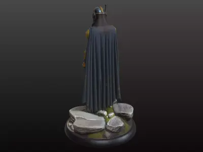 Mandalorian Inspired Female Warrior STL 3D print model