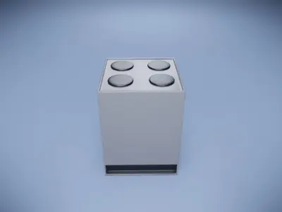 Gas stove Low-poly 3D model purchase