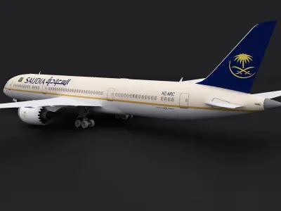 Saudi Arabian Airlines plane  3D model