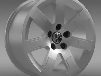 VW Polo Blue UK 2010 rim 3D model