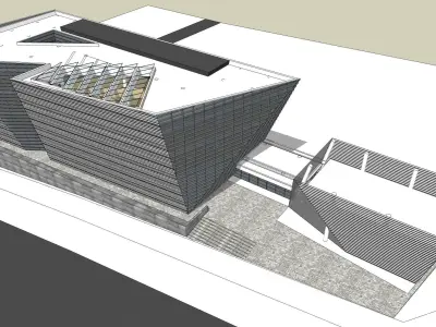 Sketchup Commercial Office Complex 208 3D model